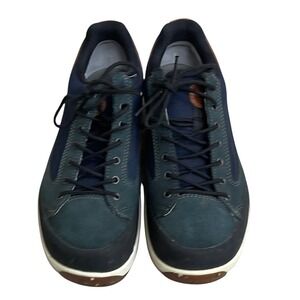 Hanwag Belorado II Low Lady Hiking Shoes Teal Navy Brown Suede US 8.5 EUR 39.5